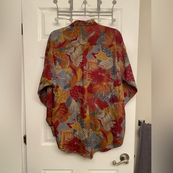 SOLD Vintage Christian Dior Monsieur Floral Print Button Up Shirt - Picture 2 of 5